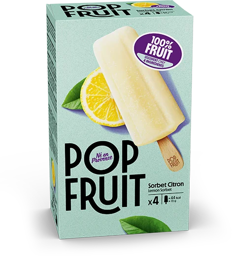 Pack bâtonnet sorbet citron - Ultra fruités - Pop Fruit