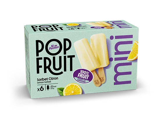 Pack bâtonnet sorbet mini 100% fruit - Pop Fruit