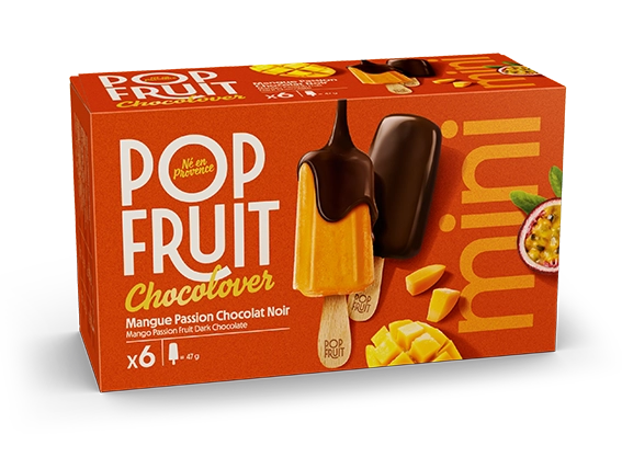 Pack mini chocolover sorbet bâtonnet mangue passion chocolat noir - Pop Fruit